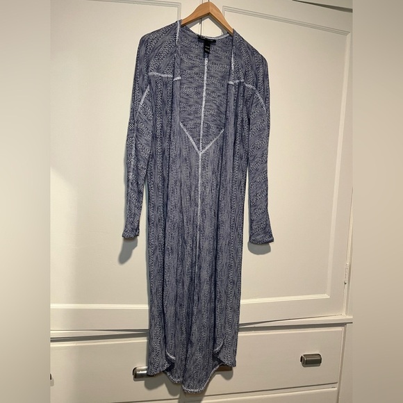 Wendy Bellissimo Navy & White Duster Cardigan - Picture 1 of 3